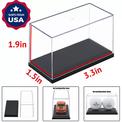 Small Clear UV Acrylic Plastic Display Box Case Dustproof Protection Toy Decor • $5.29