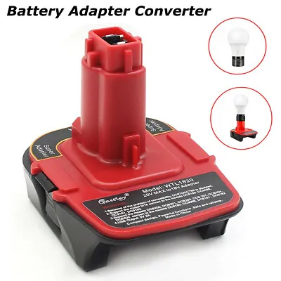 £13.89 • Buy Battery Adapter Converter For Dewalt DCA1820 18V 20V Milwaukee M18 XRP With Bulb