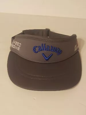 Callaway Tour Authentic Gray Sun Visor Cap Adjustable Strapback Golf Hat • $22.47