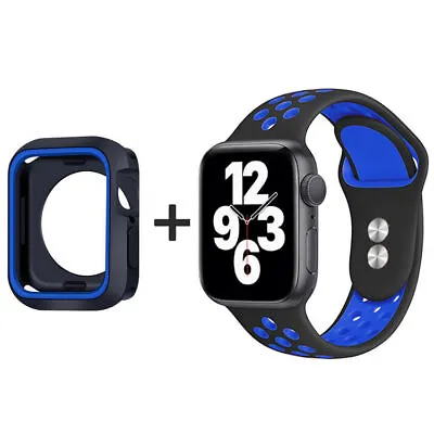 $8.24 • Buy For Apple IWatch 8 7 6 5 4 3 SE Watch Band Strap + Case Cover Screen Protector