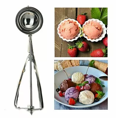Ice Cream Scoop Scooper Mash Potato Cookie Dough Stainless Steel Spoons 6cm • £5.95