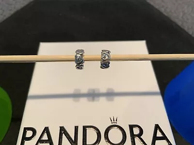 Pandora Sterling Silever Sparkling Heart Spacers X 2. • £25