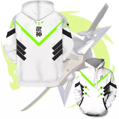 $54.99 • Buy Anime Game Overwatch OW Genji Cosplay Hoodie Sweaters Jacket Sweatshirt Top