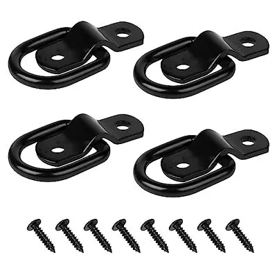 Jawmoy 4 PCS D Rings Tie Down Anchors Hooks 1/4  Heavy Duty Stainless Steel ... • $13.47