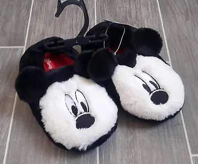 New Disney MICKEY MOUSE Kids Plush Character Slippers  - Various Sizes • £4.99