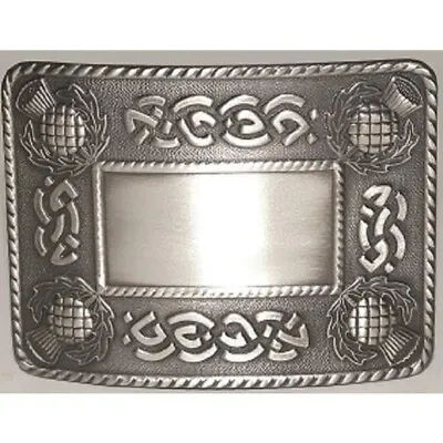 Antique Celtic Thistle Kilt Buckle - Sale Price £19.95/Was £35.00 • £19.95