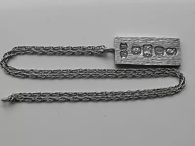 £21 • Buy Queen Elizabeth 1977 Jubilee Sterling Silver Ingot On 22 Inch Silver Chain.