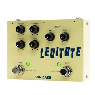 SONICAKE Levitate Digital Delay And Reverb 2 In 1 Guitar Effects Pedal • £46.99