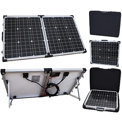 £189.99 • Buy 80W 12V Folding Solar Panel Charging Kit For Caravan Motorhome Campervan Boat