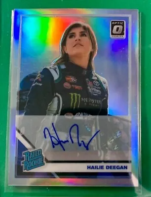 2020 Panini Donruss NASCAR Optic Holo Prizm Signatures #77/99 Hailie Deegan Auto • $175