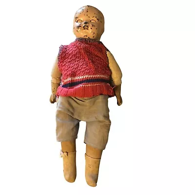 Vintage Doll Pressed Metal Head Blinking Eyes Soft Body Legs Moving Arms Babydol • $71.40