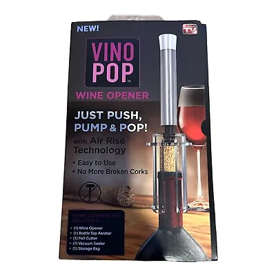 $5.44 • Buy Vino Pop Wine Opener Set Twist Foil Cutter Vacuum Sealer