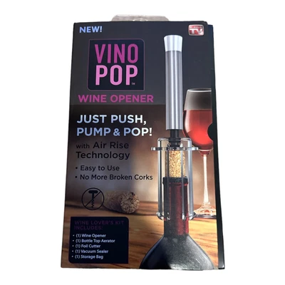 $5.44 • Buy Vino Pop Wine Opener Set Twist Foil Cutter Vacuum Sealer