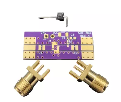 Development Evaluation PCB Kit For RF MMIC Gain Block Amplifier SOT-363 Package • $13.95