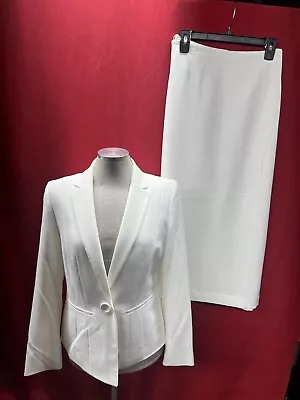 KASPER SKIRT SUIT/NEW WITH TAG/RETAIL$280/LINED/SIZE 12/SKIRT  35”/vanilla ICE • $119.99
