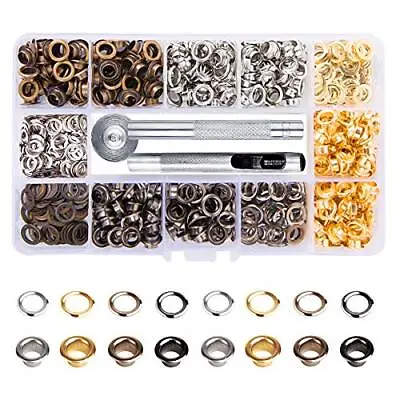 Metal Grommet Kit 3/16 Inch 400Pcs Grommets Eyelets Sets With 3 Pieces Instal... • $18.06