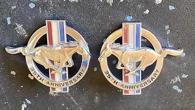 OEM Pair Ford Mustang 35th Anniversary RH & LH Running Horse Fender Emblems Used • $29