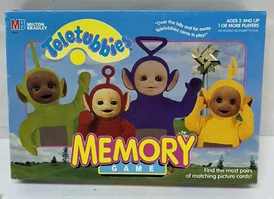 COMPLTE! Vintage 1998 Teletubbies Memory Matching Game Milton Bradley Ragdoll • $16.99