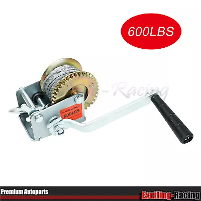 600LBS Hand Winch Hand Winch Crank Steel Winch Heavy Duty ATV Trailer Boat New • $22.88