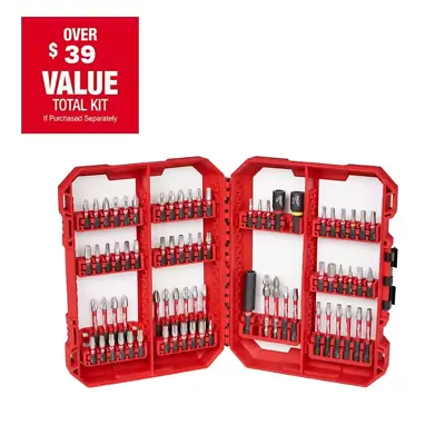 MILWAUKEE SHOCKWAVE Impact Duty Alloy Steel Screw Driver Bit Set (74-Piece) • $25.16