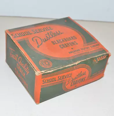 Vintage CHALK Dustless  Blackboard Crayons  American Seating Company Antique • $18.40