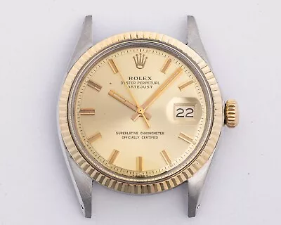 Vintage Steel And Gold 36 Mm Rolex Datejust  Wide Boy  Ref. 1601 Circa 1971 • $3495