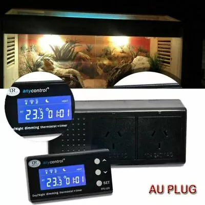 $42.99 • Buy Reptile Aquarium Digital Day/Night Timer Temperature Thermostat Smart Controller