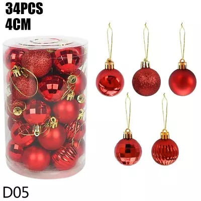 2022 Christmas Ball Decorations For Garden Home Christmas Tree Ornaments Hanging • £10.75