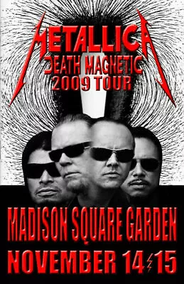 Metallica Replica *madison Square Garden* 2009 Concert Poster • $13.99