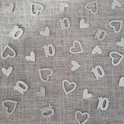 10th Wedding Anniversary Heart Table Confetti Decorations Silver Glitter D/S • £3.79