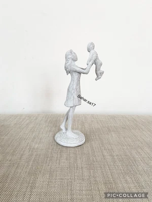 £15.85 • Buy NEXT Grey Stone Mother & Child Ornament Sculpture/home Office Desk Baby Shower