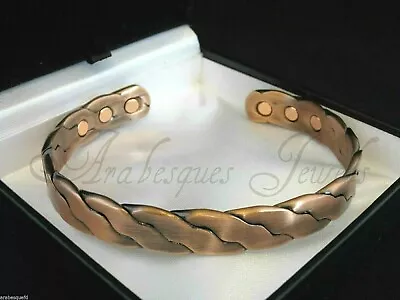 Men Xl Quality Copper Magnetic Bio Torque Bangle/bracelet Arthritis Pain Relief • £12.99