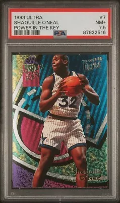 1993-94 Fleer Ultra Power In The Key #7 Shaquille O'Neal PSA 7.5 NM Magic • $49.99