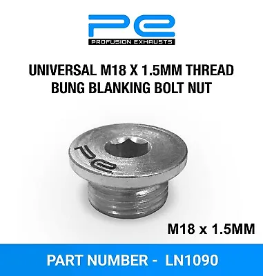 £3.82 • Buy Exhaust Lambda Sensor Blanking Nut Bolt Plug  M18 X 1.5 Thread Profusion Exhaust