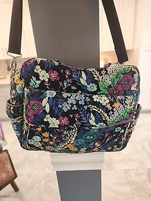  Vera Bradley Cross Body Laptop Bag With Airpod Case Magnetic Midnight Blues • $30