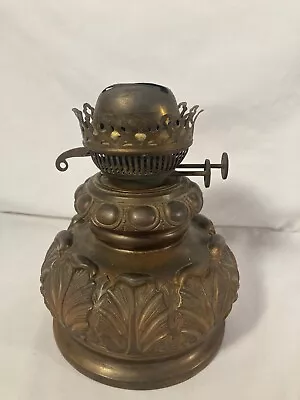 Vtg Brass Double Wick Oil Kerosene Lamp  British Make/Made ~ Parts/Repair • $60