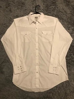 Ely Cattleman Men's Long Sleeve Dress Shirt Regular Fit Size 2XLT Big & Tall • $21.56