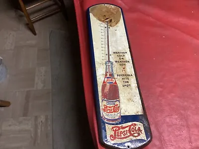 Pepsi Cola Thermometer Vintage 27 X 7 Inches • $350