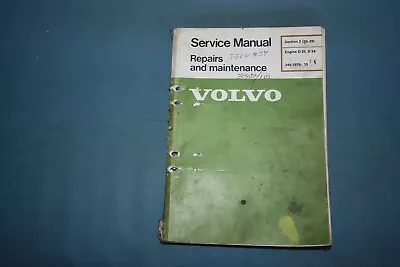 1979-83 Volvo 240 D20 24 Engine Service Shop Repair Maintenance Manual • $36.41