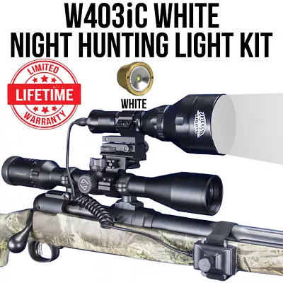 Wicked Lights W403iC Night Hunting Light Kit W/ White LED For Coyotes Hogs • $199.95