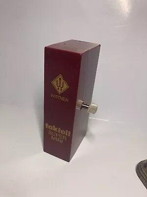 Vintage Wittner Taktell Super Mini Metronome Burgundy Case W. Germany • $20