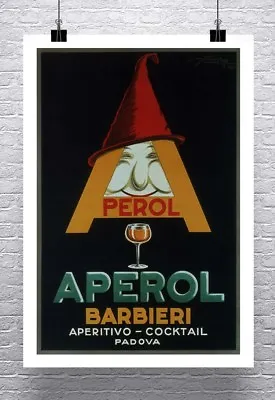 Aperol Vintage 1924 Liquor Advertising Poster Rolled Canvas Giclee 24x32 In. • $57.72