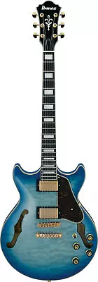 Brand New Ibanez AM93QM Artcore Expressionist Series Hollow Body Jet Blue Burst • $699.99