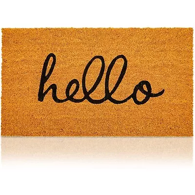 Hello Welcome Coco Coir Mat Nonslip Outdoor Natural Door Mat (17 X 30 In) • $20.99