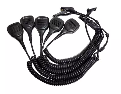LOT OF 5 - Motorola PMMN4025A Remote Speaker Microphone For APX 2000 APX 4000 • $156.19