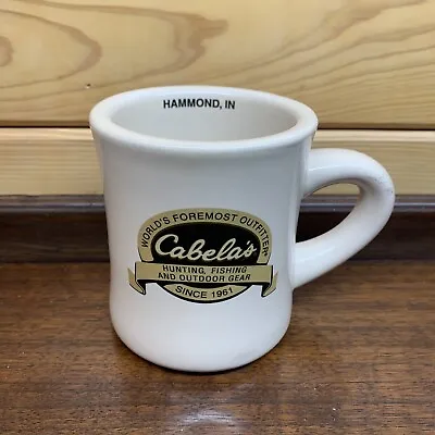 Cabela's Hunting & Fishing Diner Style Coffee Mug Hammond Indiana Since 1961 • $15.96