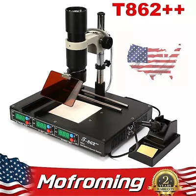 T862++ Bga Smt Smd Infrared Rework Station Irda Welder Xbox Solding Station New • $198