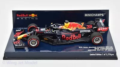 F1 HONDA Formula 1 MAX VERSTAPPEN WINNER DUTCH GP 2021 In 1:43 Scale By Minicham • $36.98