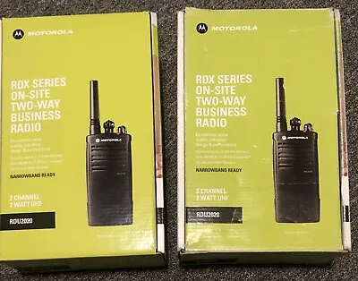 2 Motorola RDX Series RDU2020 Two-Way Radios And Extras. Please Read Description • $325