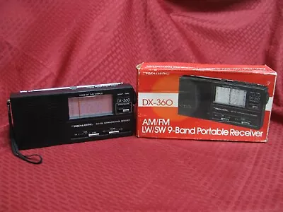 Vintage Realistic DX-360 AM-FM-LW-Short Wave 9-Band Portable Radio Box • $99.99